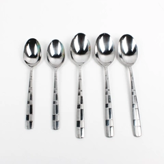 Lot Of 5 Cambridge Silver Parallel Flatware 2 Teaspoons & 3 Soup Spoons