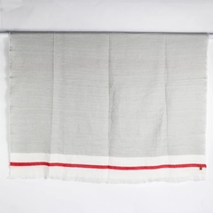 Great Northern White Gray and Red Acrylic Scarf Shawl One Size 54" x 54"