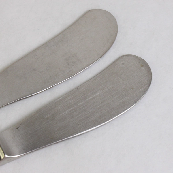 Set of 2 Gense Ellips Stainless Steel Butter Spreaders 6.5"