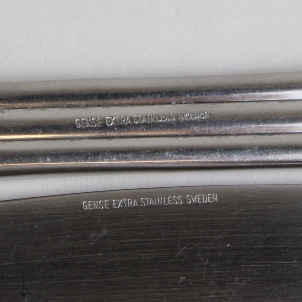 Set of 2 Gense Thebe Stainless Steel Dinner Knife and Desert Knife 7.5"