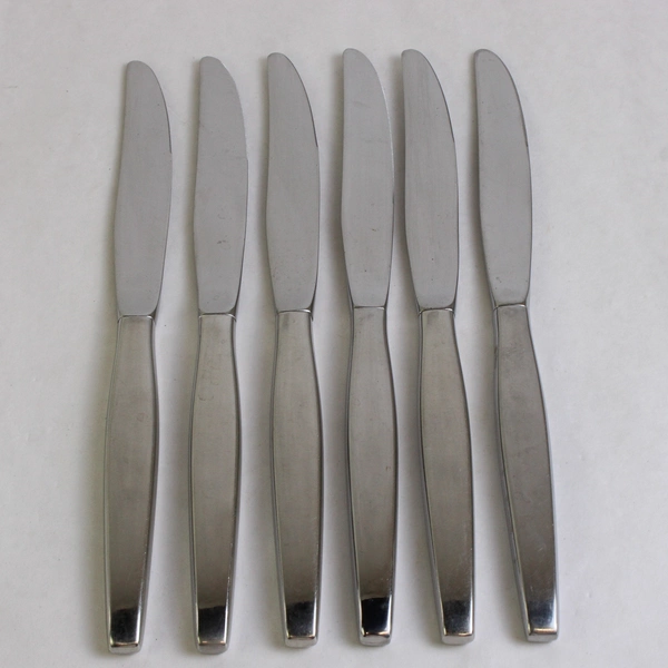 Set of 6 Oneida Community Frostfire Stainless Steel Hollow 9" Dinner Knives
