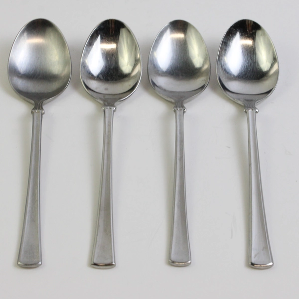 Set of 4 Mikasa Verona Stainless Steel Soup Spoons