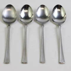 Set of 4 Mikasa Verona Stainless Steel Soup Spoons