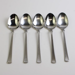 Set of 5 Mikasa Verona Stainless Steel 7.5" Soup Spoons