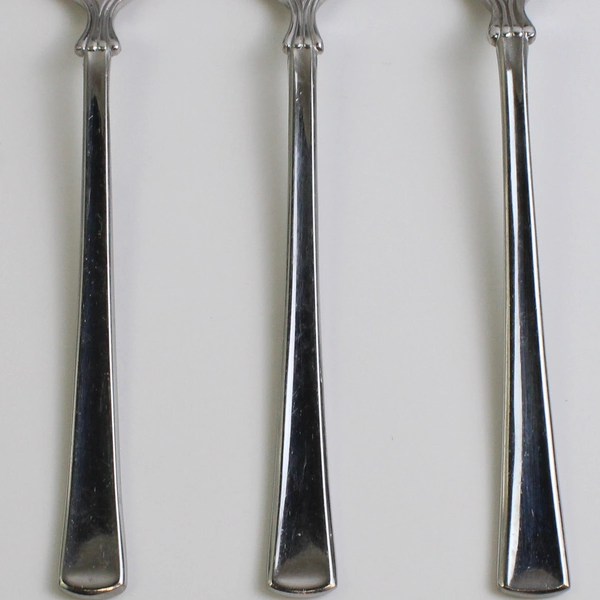 Set of 5 Mikasa Verona Stainless Steel 7.5" Soup Spoons