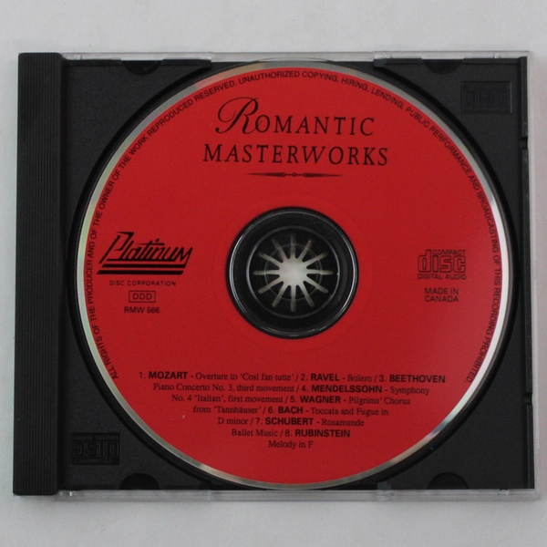 Romantic Masterworks Volume 6 Features 60+ Minutes of Music 1993 CD
