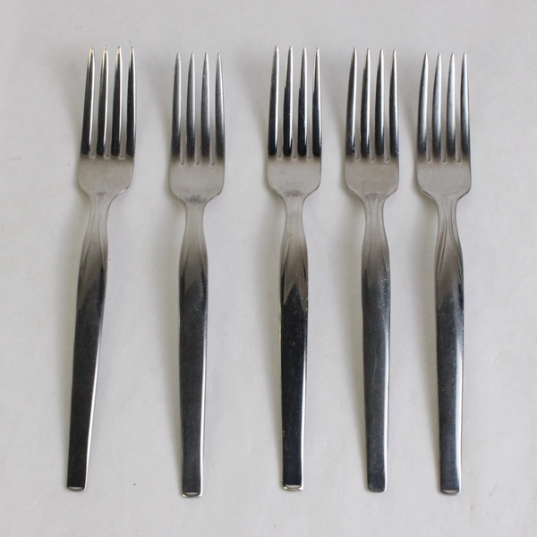 Lot Of 5 International Silver Futura (Stainless) Flatware Youth Forks