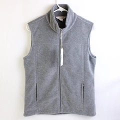 Natural Reflections Heather Gray Fleece Zip Up Vest Women's Size Medium