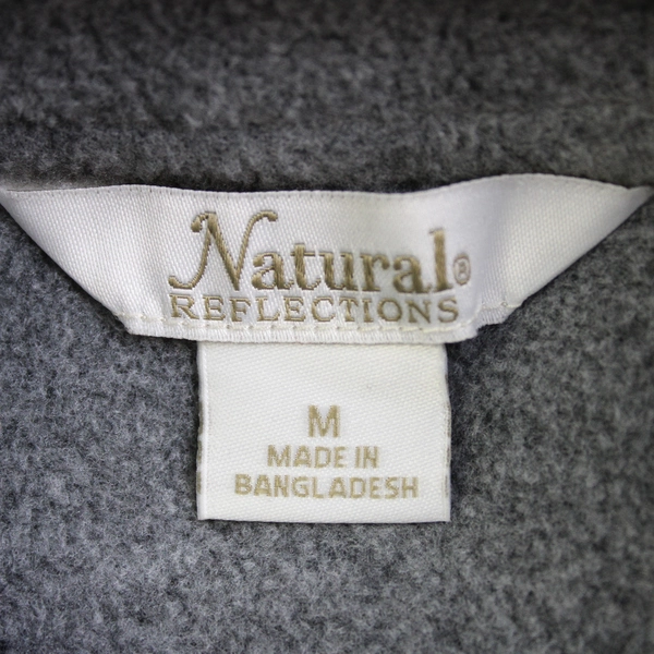 Natural Reflections Heather Gray Fleece Zip Up Vest Women's Size Medium