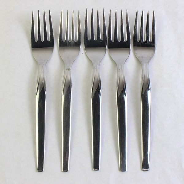 Lot Of 5 International Silver Futura (Stainless) Flatware 7" Salad Forks