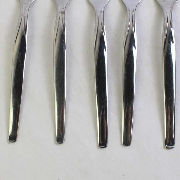 Lot Of 5 International Silver Futura (Stainless) Flatware 7" Salad Forks
