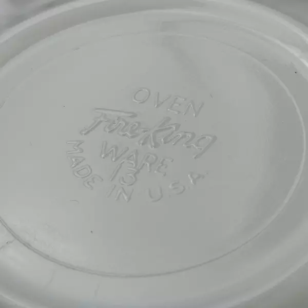 VTG Anchor Hocking Fire King Fruits White Hand Painted Mixing Bowl 7.25 Inch