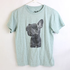 UNIvibe Mint Green T-Shirt French Bulldog in Sunglasses Graphic Boys' Size Med