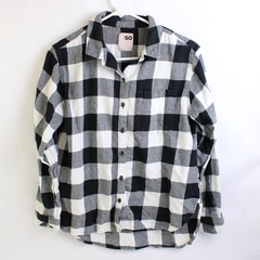 Sonoma Black and White Check Flannel Button-Up Women's Small