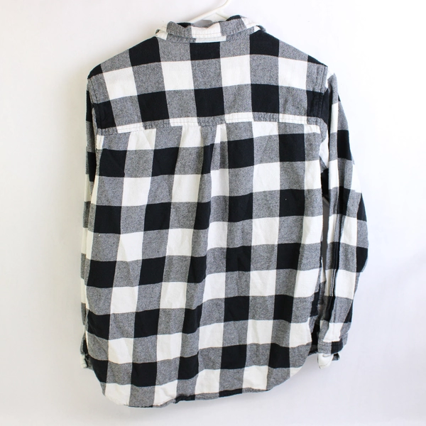 Sonoma Black and White Check Flannel Button-Up Women's Small