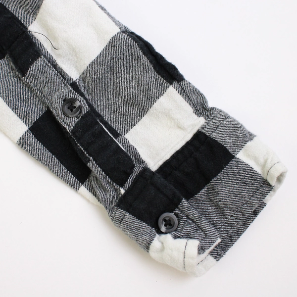 Sonoma Black and White Check Flannel Button-Up Women's Small