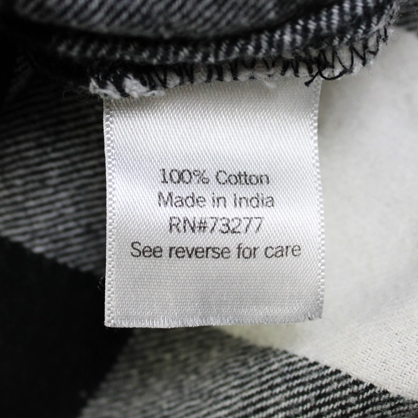 Sonoma Black and White Check Flannel Button-Up Women's Small