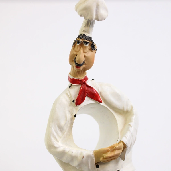 Unbranded Resin Countertop Chef Wine Bottle Holder 8.5" Tall