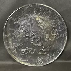 Libbey 12 Inch Teddy Bear Christmas Holiday Platter 5440