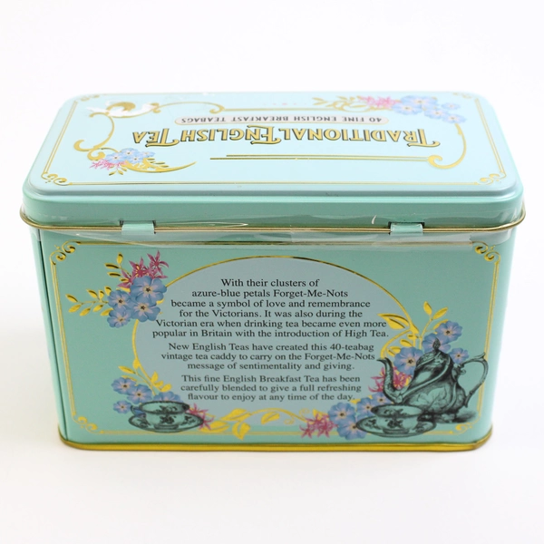 New English Teas 40 English Breakfast Teabags Vintage Victorian Tea Tin