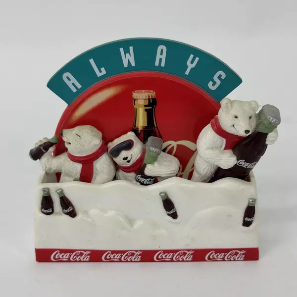 1998 Always Coca Cola Pocket Magnet With 3 Removable Polar Bear Magnets