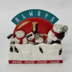 1998 Always Coca Cola Pocket Magnet With 3 Removable Polar Bear Magnets