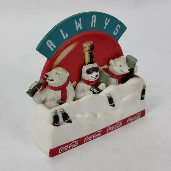 1998 Always Coca Cola Pocket Magnet With 3 Removable Polar Bear Magnets