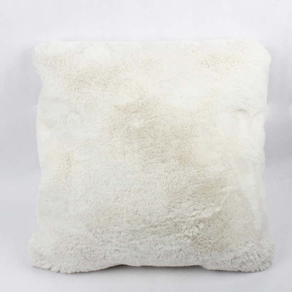 Fluffy Soft White Throw Pillow 18x18 in. Unbranded