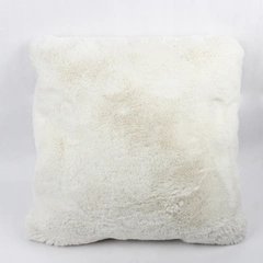 Fluffy Soft White Throw Pillow 18x18 in. Unbranded
