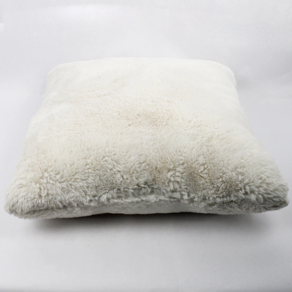 Fluffy Soft White Throw Pillow 18x18 in. Unbranded