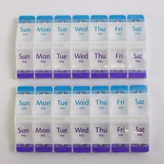 Lot of 2 Plastic 7-Day AM/PM Pill Organizer Boxes