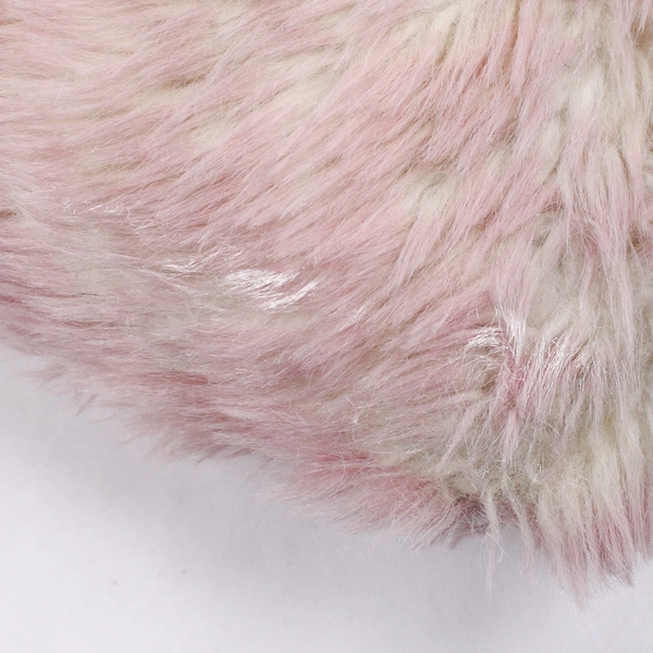 Fuzzy Throw Pillow Pink & White Fur Unbranded 18x18 in.