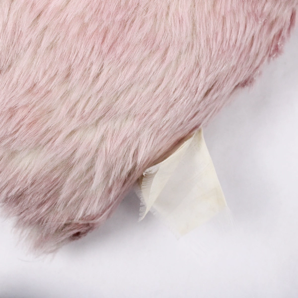 Fuzzy Throw Pillow Pink & White Fur Unbranded 18x18 in.