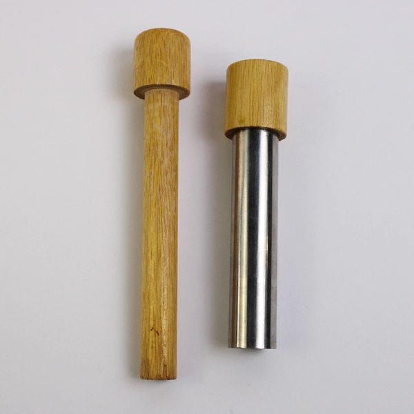 Wood and Steel Handheld Apple Corer Kitchen Tool