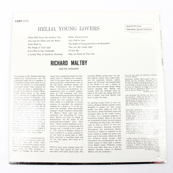 Hello Young Lovers Richard Maltby Vinyl Records Still Wrapped LP
