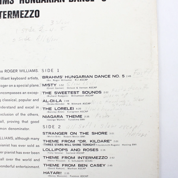 Roger Williams Mr. Piano Kapp Records 1962