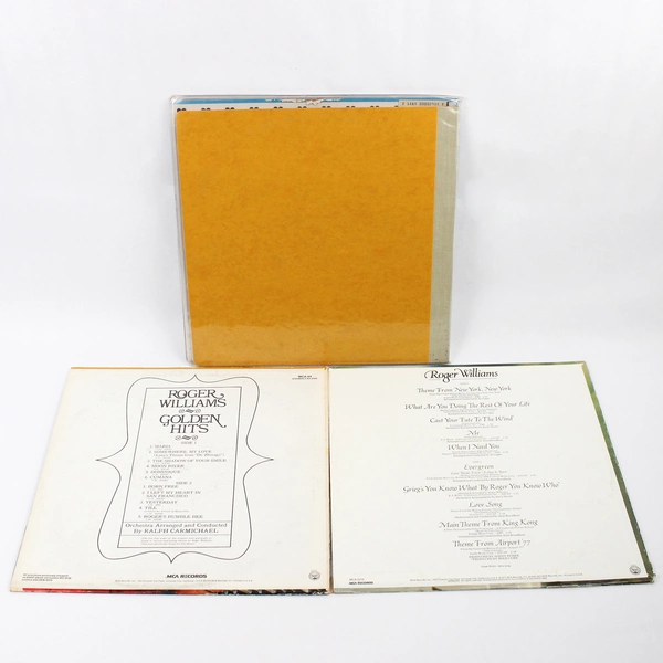 Lot of 3 Roger Williams Vinyl Records Golden Hits Evergreen Happy Heart