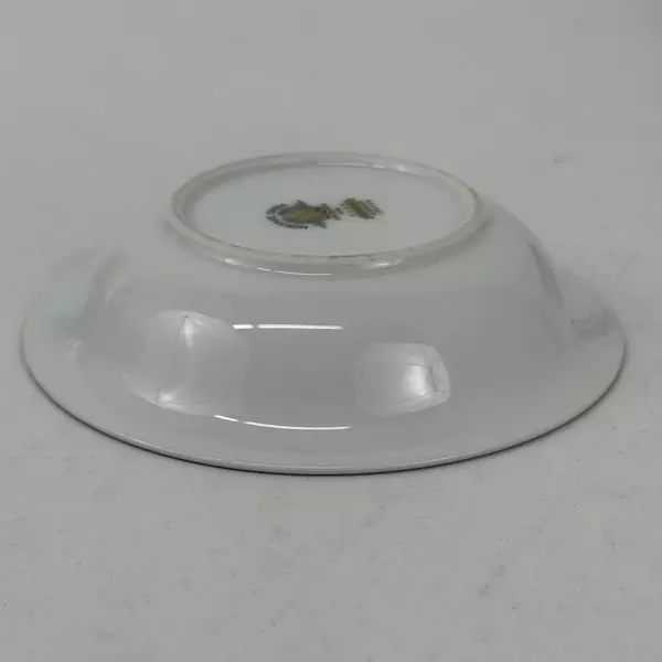 5 Vintage Noritake China Rosepoint Fruit Bowls 6206 White Platinum Rim Roses