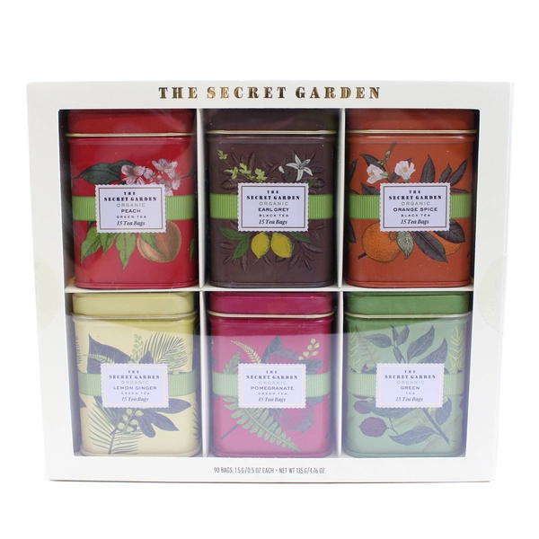 The Secret Garden Organic Tea Collection 9 Flavors 90 Count Teabags