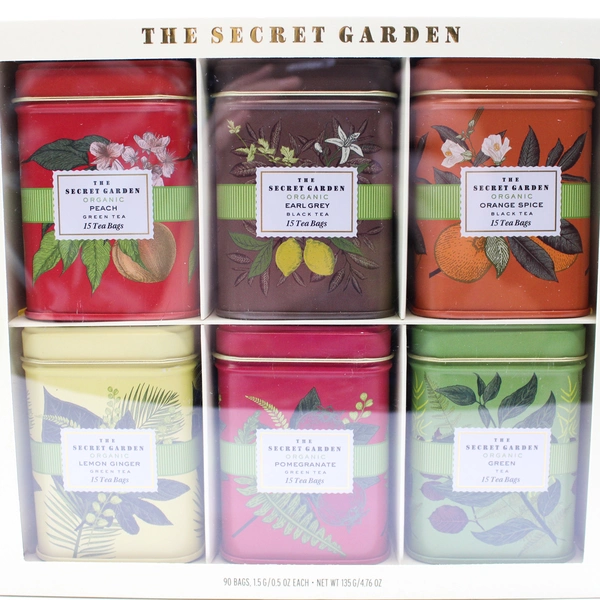 The Secret Garden Organic Tea Collection 9 Flavors 90 Count Teabags