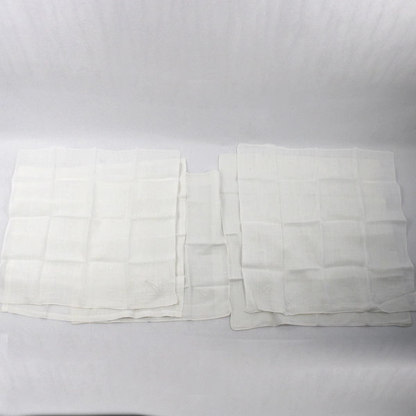 Lot of 21 Flawed Off-White Handkerchiefs and Napkins DIY Fabric Upcycling