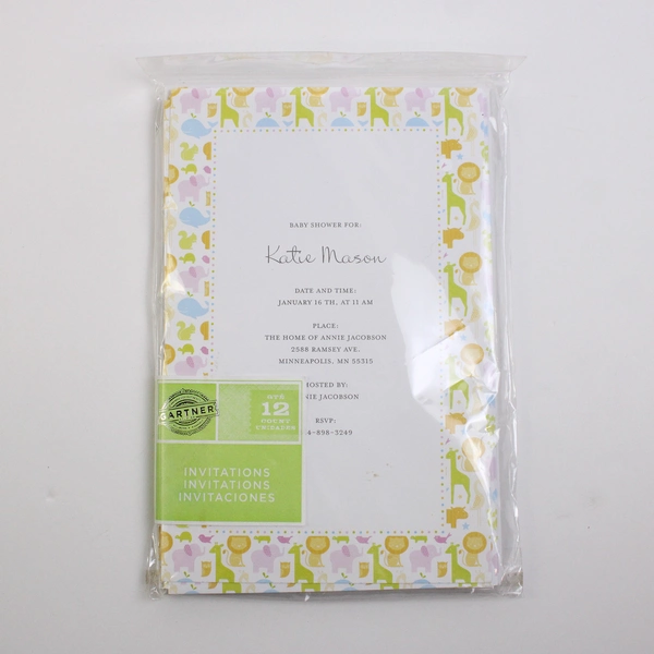 Large Lot of Baby Shower Party Supplies Invitations Bag Fillies Decorations