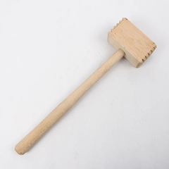 12" Meat Tenderizer Hammer Mallet Wood Double Sided Kitchen Chef Gadget