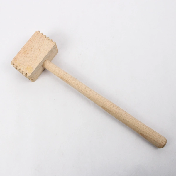 12" Meat Tenderizer Hammer Mallet Wood Double Sided Kitchen Chef Gadget