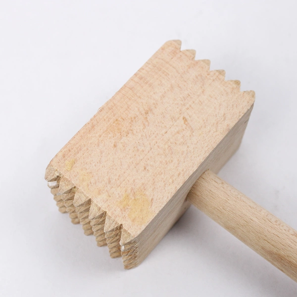 12" Meat Tenderizer Hammer Mallet Wood Double Sided Kitchen Chef Gadget