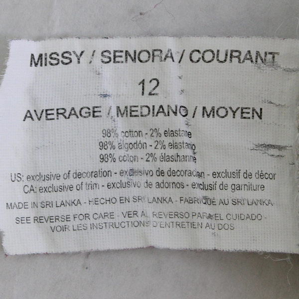 Gloria Vanderbilt Amanda Jeans Women's Size 12 White Bedazzled Pockets