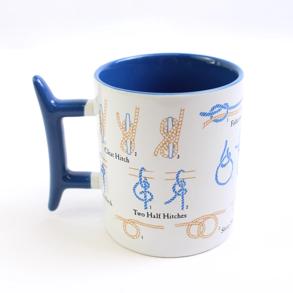 2015 Unemployed Philosophers Guild Sailing How To Tie Knots Nautical Coffee Mug