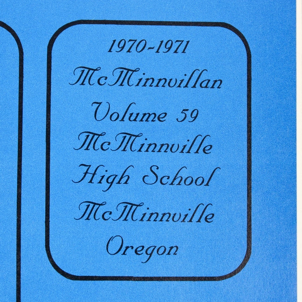 Class of 1971 McMinnville High School McMinnvillian Yearbook Oregon Collectible