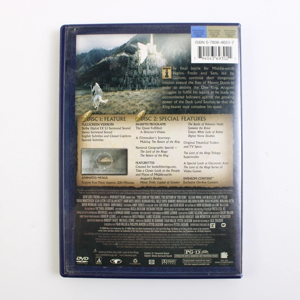 The Lord Of The Rings: The Return Of The King (DVD, 2-Disc, Fullscreen, 2003)