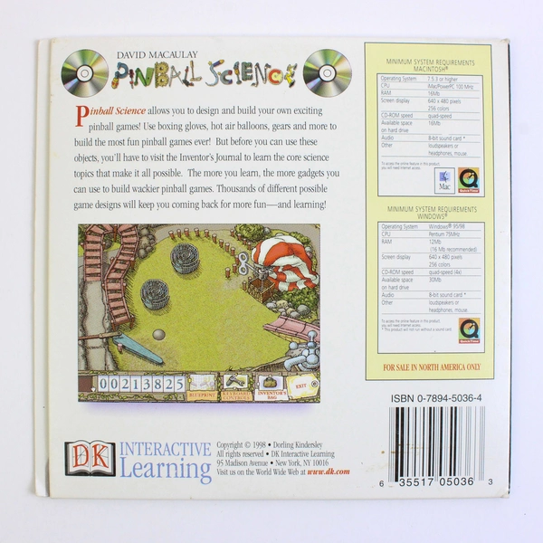 David Macaulay The Way Things Work Pinball Science CD ROM Build Science Games